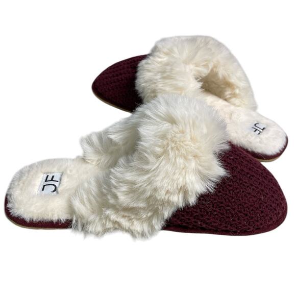 JF Harper Royal Port Faux Fur Slippers size Medium - Picture 4 of 7